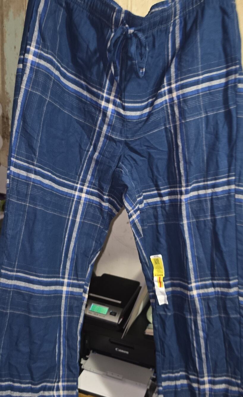 Sonoma Pajama Pants Large Blue Plaid NWT